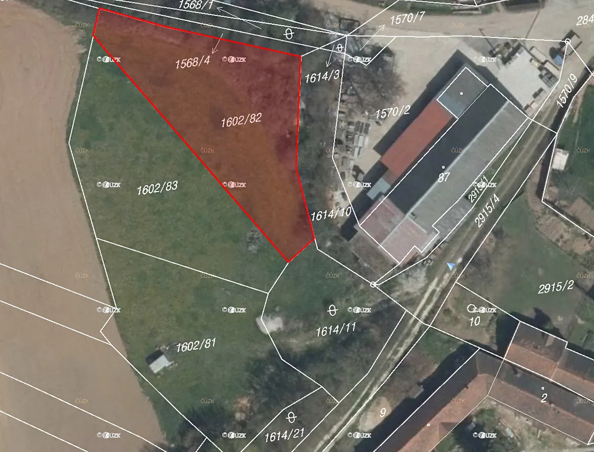 Prodej stavebního pozemku 1164 m²